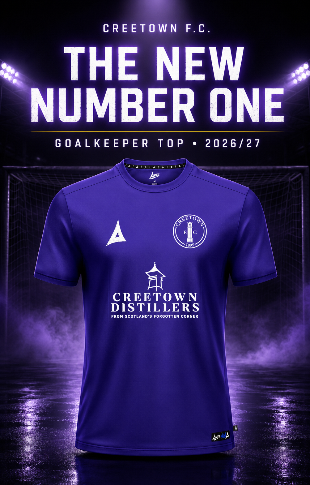 Creetown FC purple 2026 27 goalkeeper shirt
