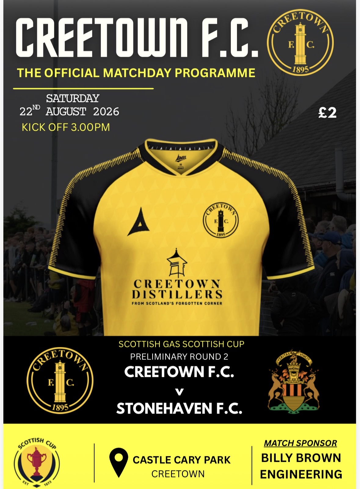 Matchday Programme v Stonehaven Scottish Cup 2026
